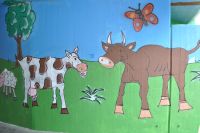 Graffiti Projekt Unterfuehrung Fontaneweg Bauernhoftiere