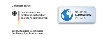 Logo des Bundesministeriums für Umwelt, Naturschutz, Bau und Reaktorsicherheit mit Logo Klimaschutz