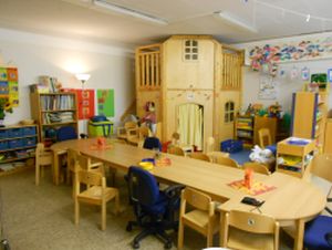 Foto zeigt eine Innenaufnahme der Städtischen integrativen Kindertageseinrichtung Steinbüchel